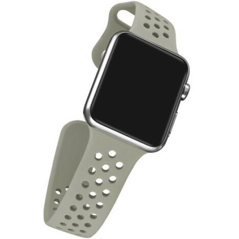 Curea iUni compatibila cu Apple Watch 1/2/3/4/5/6/7, 44mm, Silicon Sport, Grey