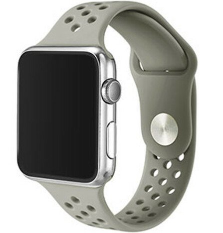 Curea iUni compatibila cu Apple Watch 1/2/3/4/5/6/7, 44mm, Silicon Sport, Grey